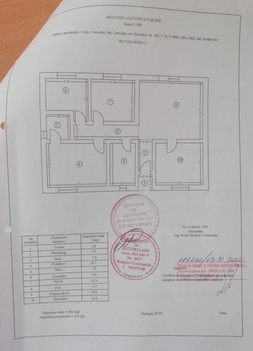 Vila Crevedia 4 camere 484 mp teren toate utilitatile strada asfaltata