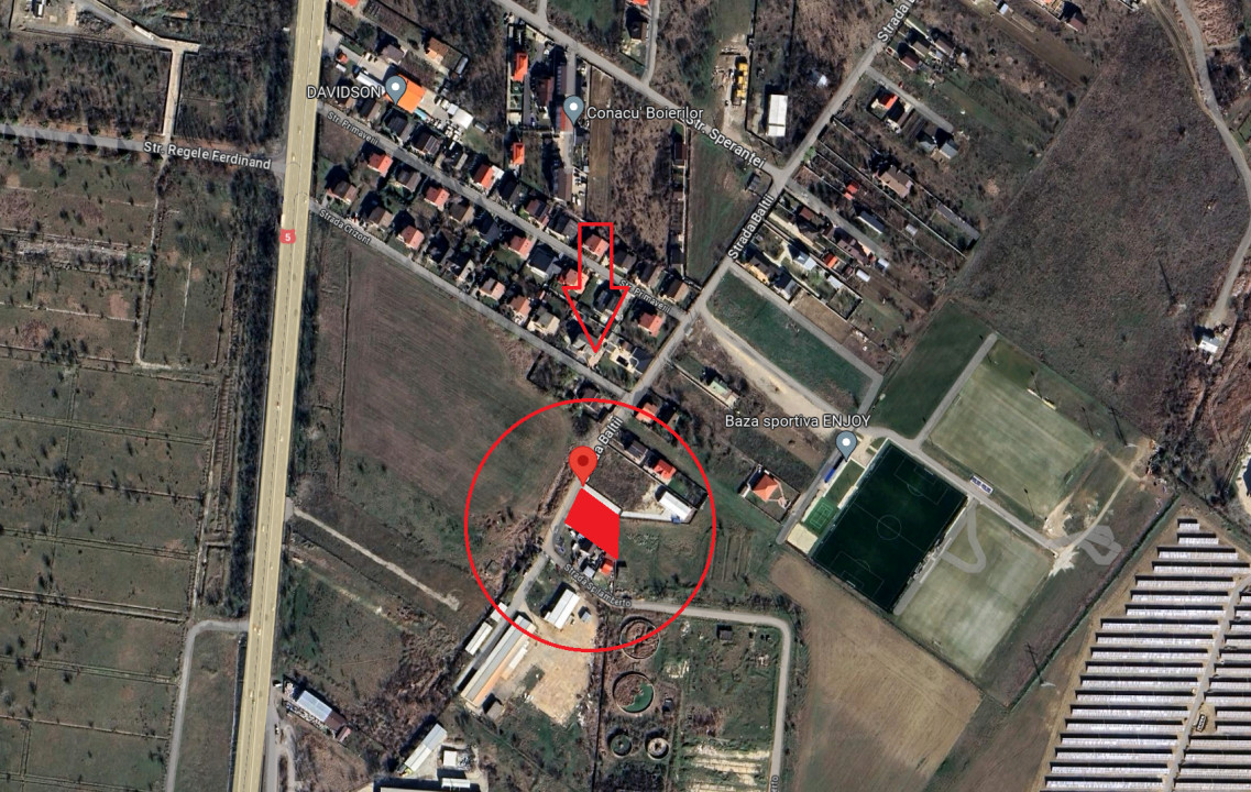 Teren 1178 mp deschidere 27 la drum asfaltat Copaceni, Ilfov