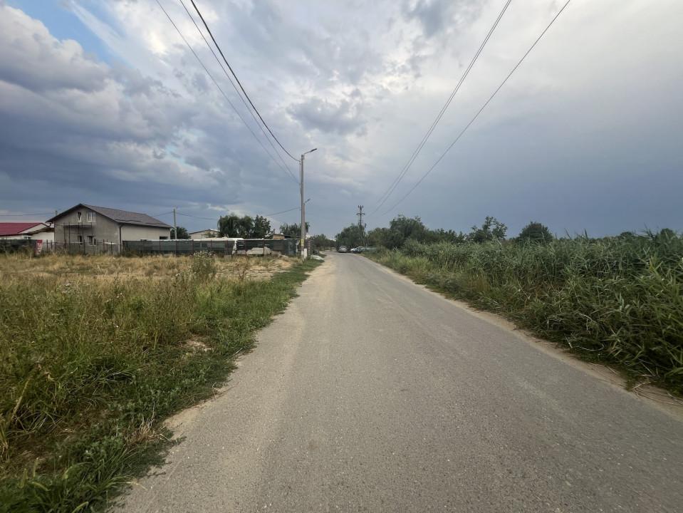 Teren 1178 mp deschidere 27 la drum asfaltat Copaceni, Ilfov