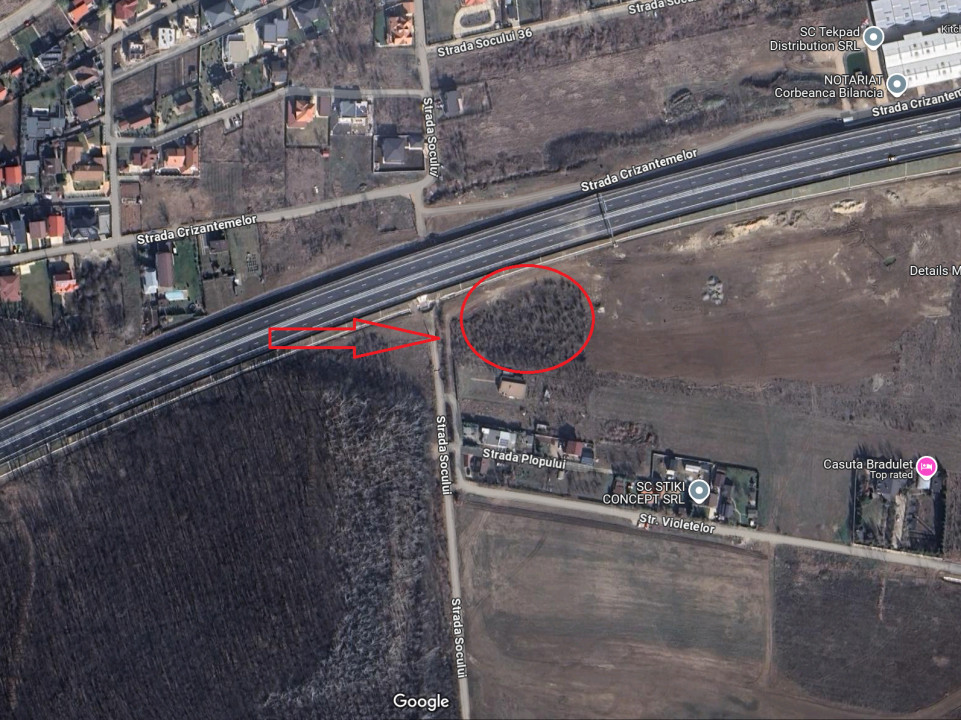Teren de 1621 mp aproape de A0 – Ideal locuinta sau constructii comerciale